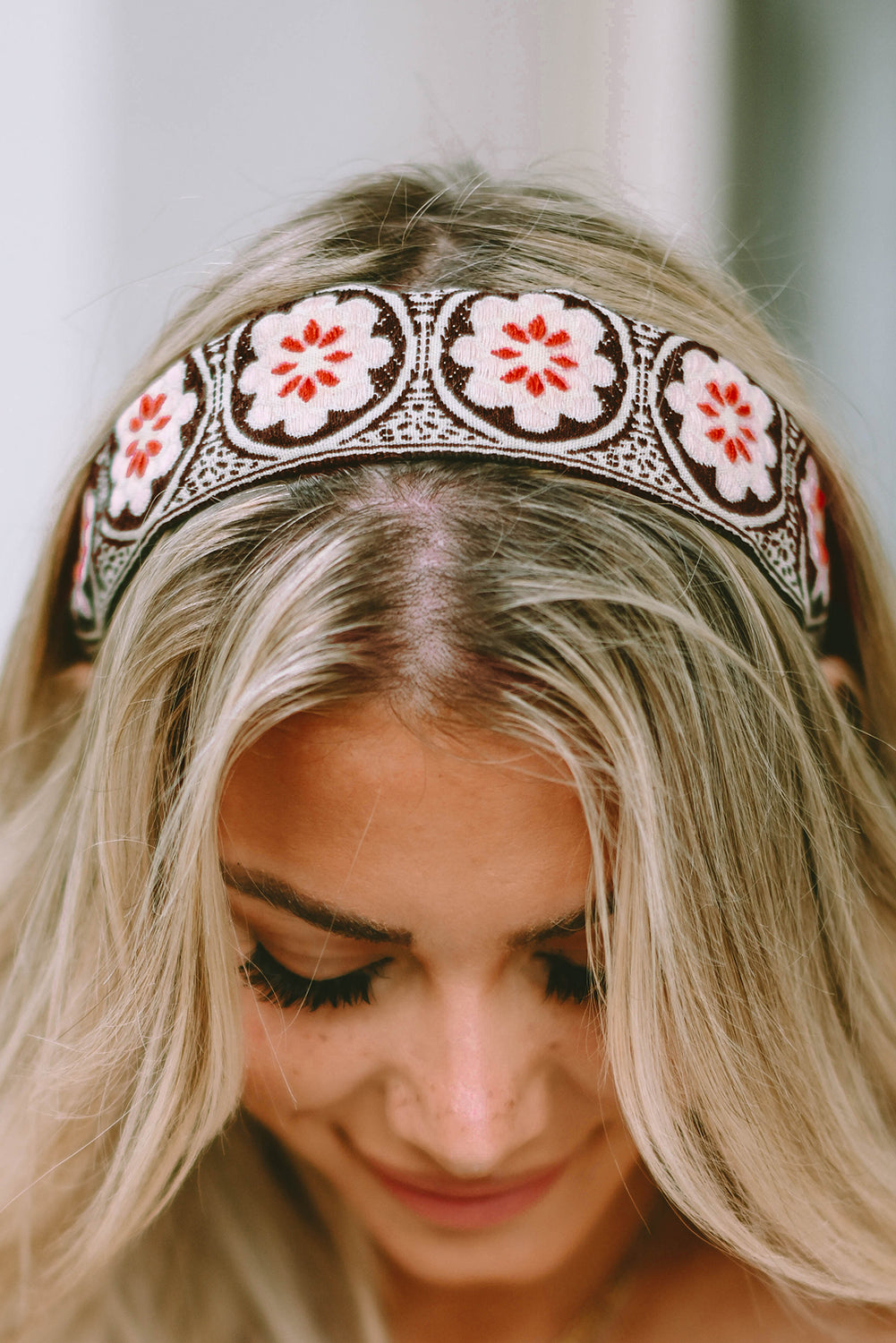 Multicolour Vintage Floral Embroidered Headband - LA Grand