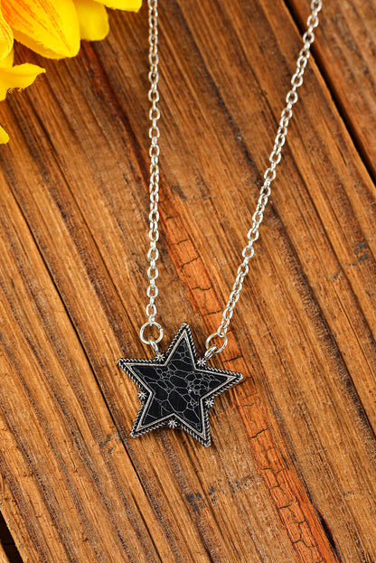 Black Star Pendant Necklace - LA Grand