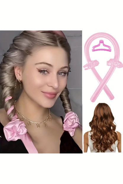 Pink Sponge Heatless Hair Curler Headband - LA Grand