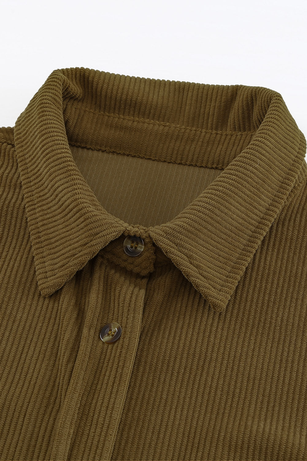 Brown Corduroy Button Pocket Shirt - LA Grand