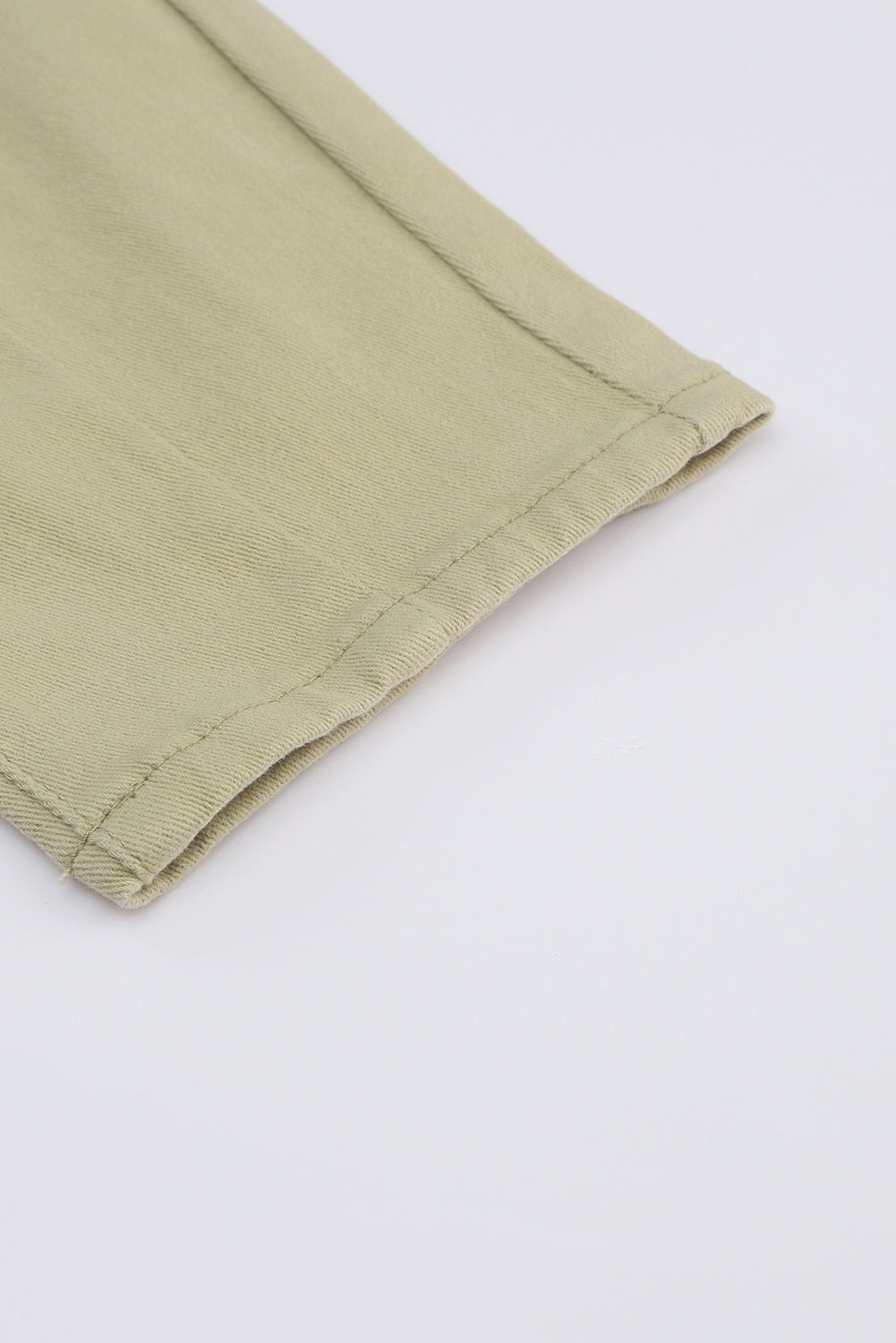 Khaki Solid High Waist Casual Pants - LA Grand