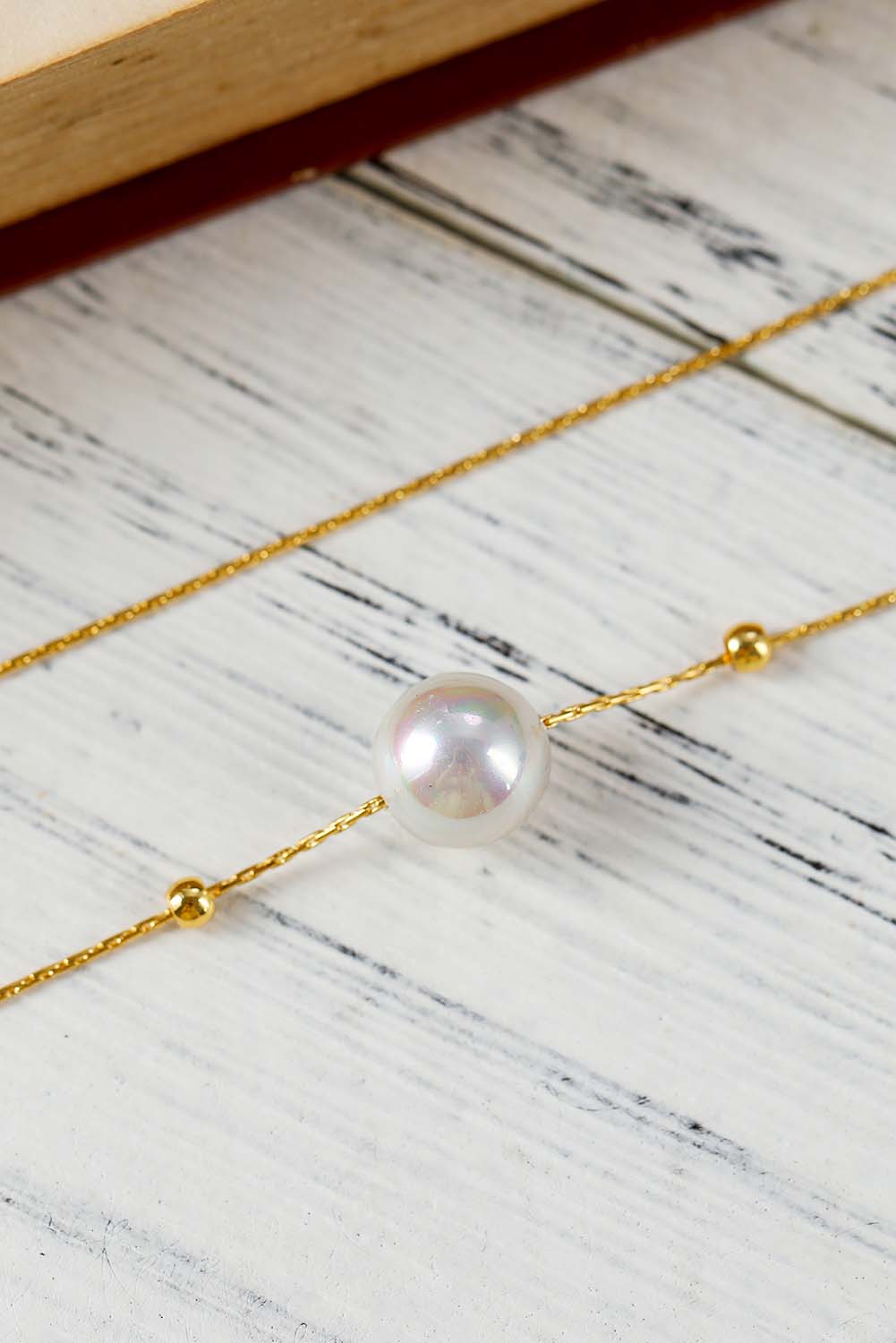 Gold Pearl Pendant Necklace - LA Grand