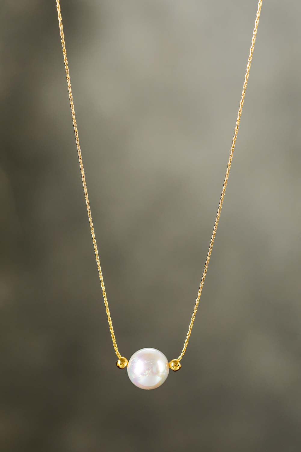 Gold Pearl Pendant Necklace - LA Grand