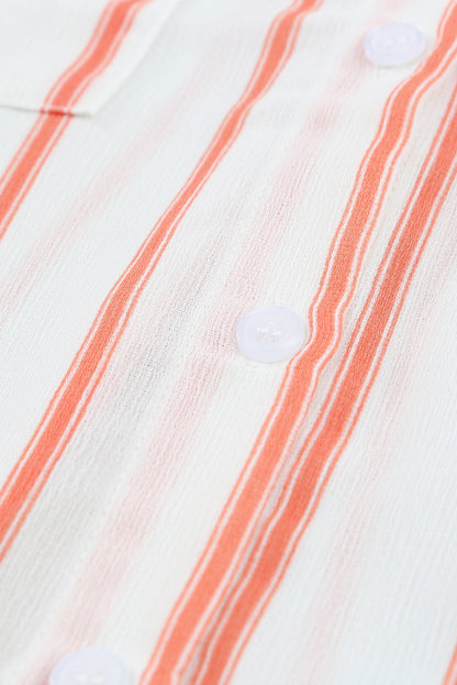 Blue Pocketed Striped Shirt - LA Grand