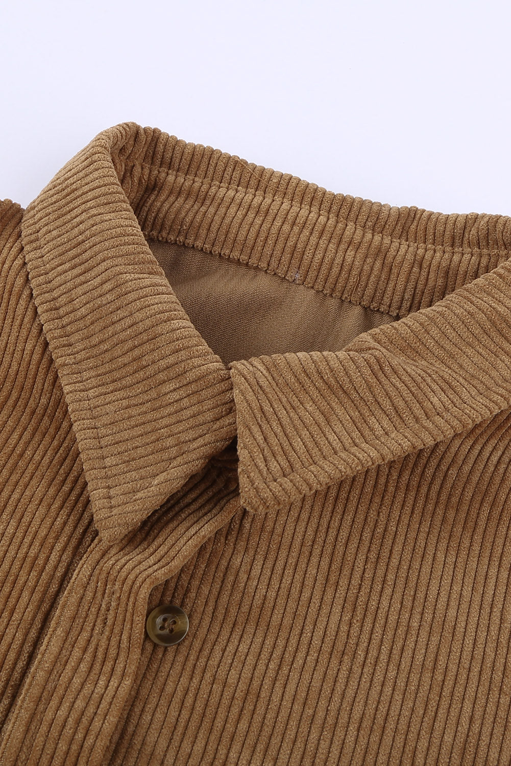 Brown Corduroy Button Pocket Shirt - LA Grand