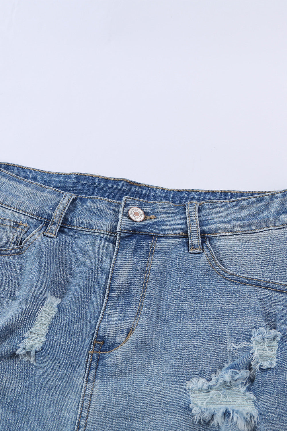 Vintage Faded and Distressed Denim Shorts - LA Grand