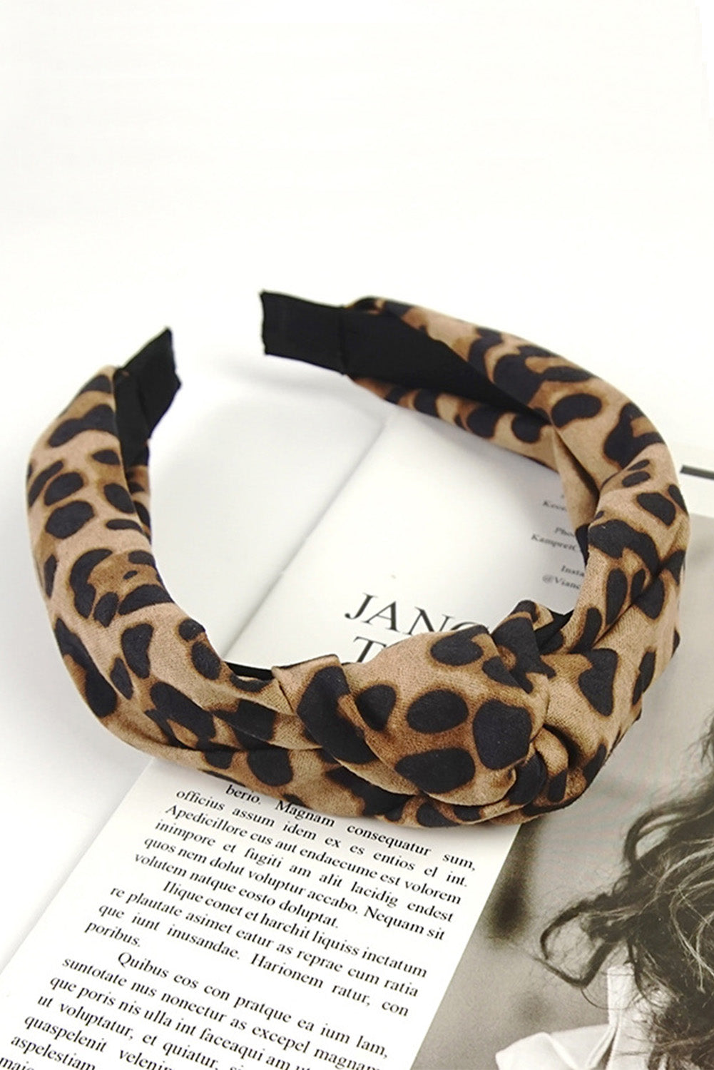 Leopard Bow Knotted Headband 14*18cm - LA Grand