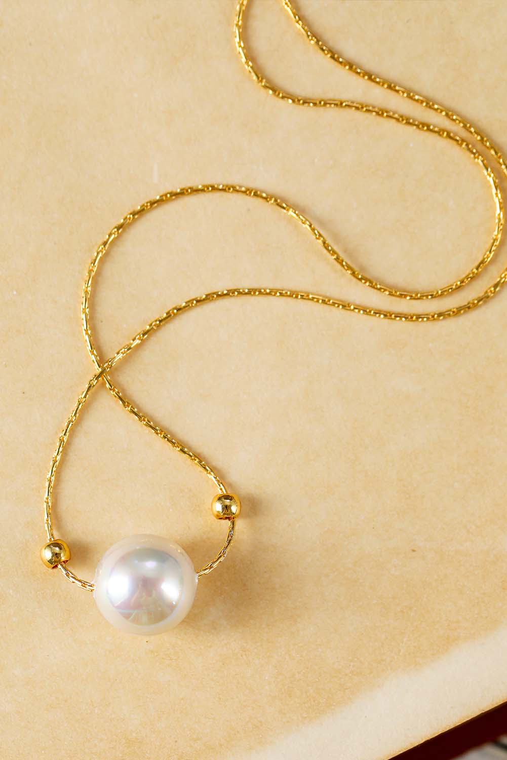 Gold Pearl Pendant Necklace - LA Grand