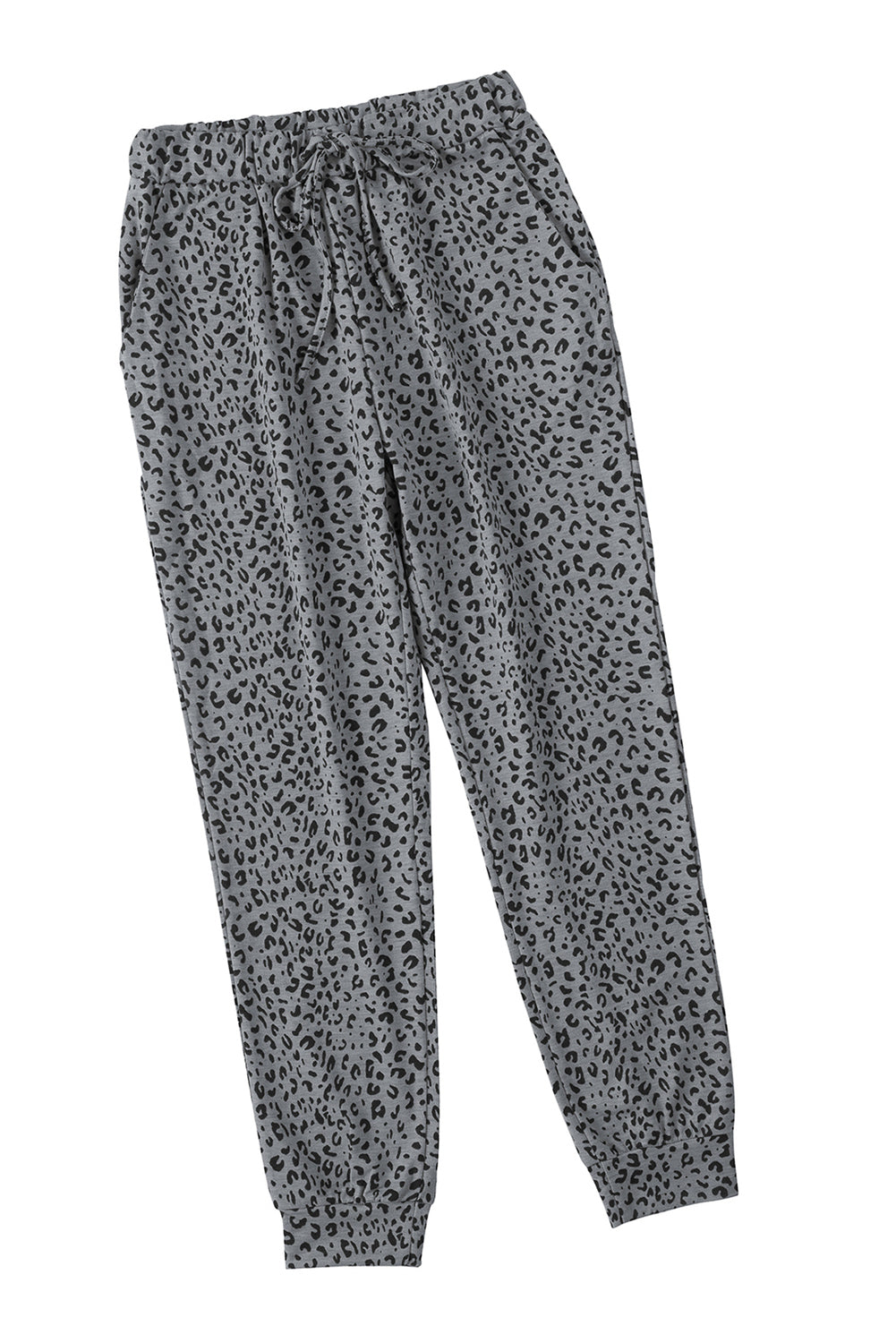 Black Breezy Leopard Joggers - LA Grand