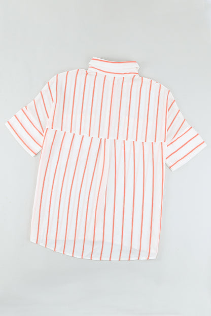 Blue Pocketed Striped Shirt - LA Grand