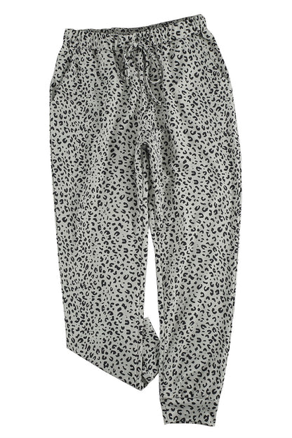 Black Breezy Leopard Joggers - LA Grand