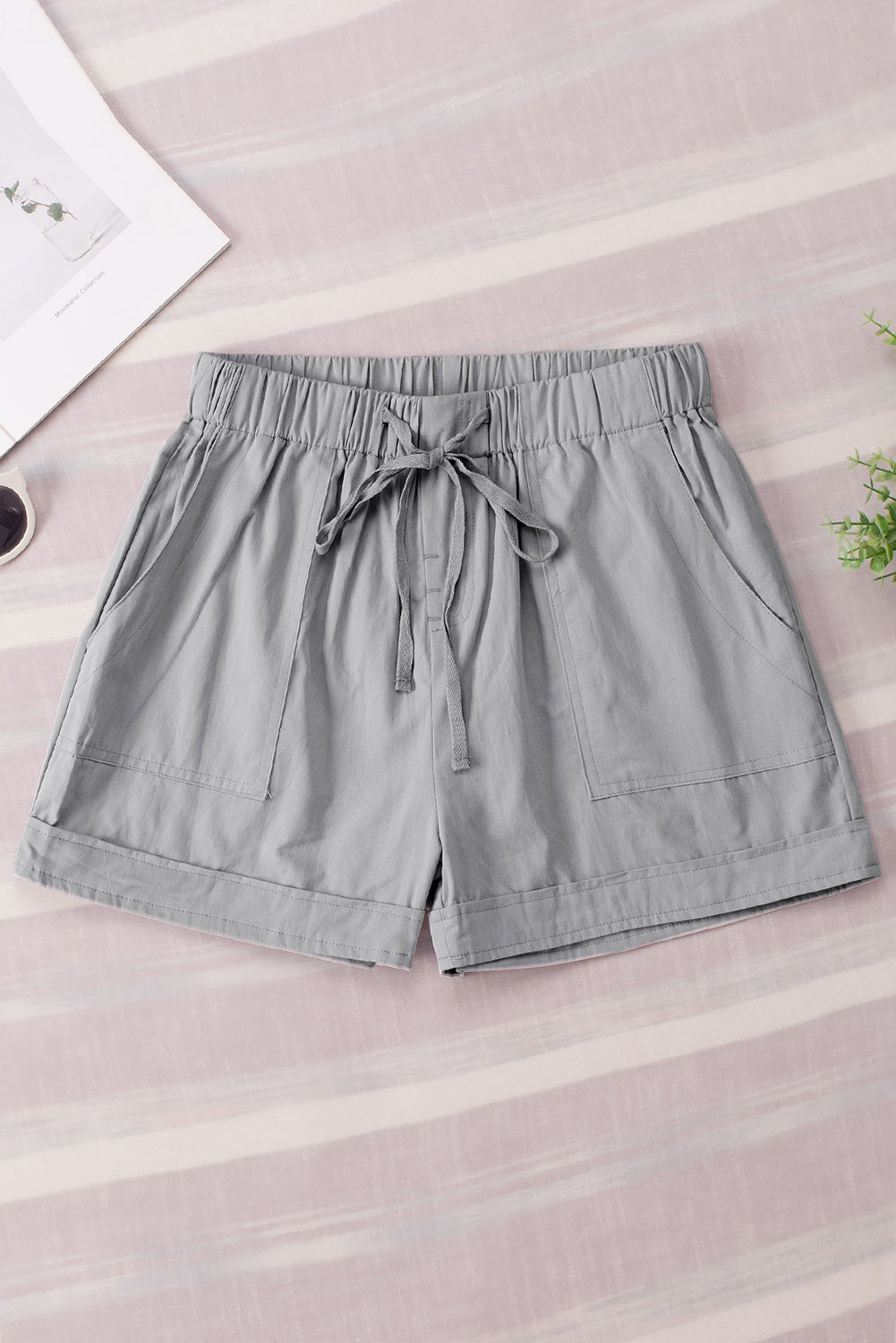 Orange Strive Pocketed Tencel Shorts - LA Grand