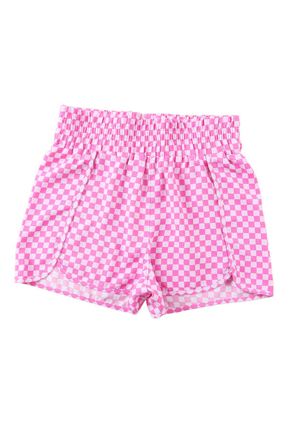 Pink Leopard High Waisted Athletic Shorts - LA Grand