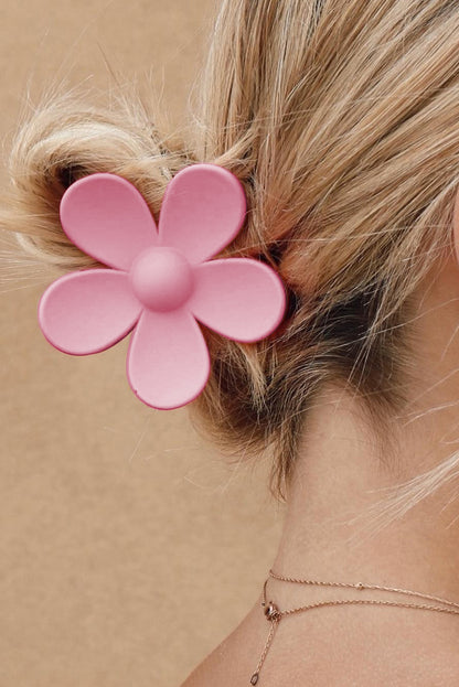 Pink Flower Hair Claw Clip - LA Grand