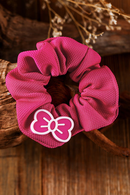 Rose Red Bow Decor Cloth Scrunchie - LA Grand