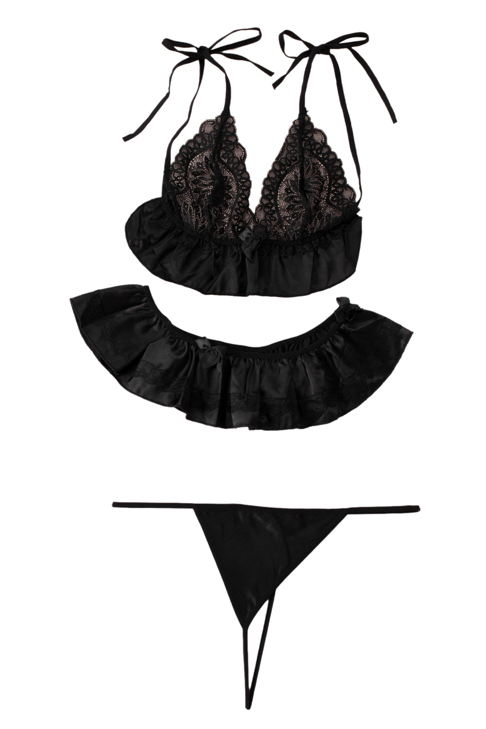 Black Maid of Love Sexy Lingerie Set - LA Grand