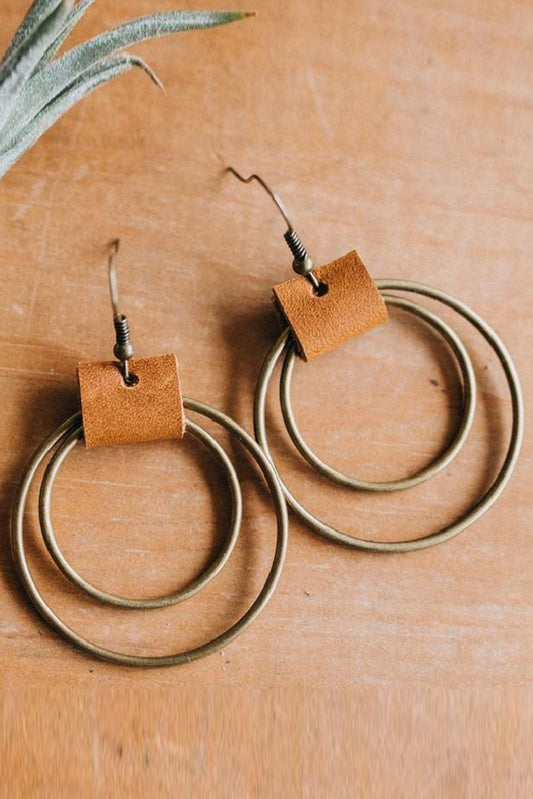 Gold Vintage Hoop Hook Earrings - LA Grand