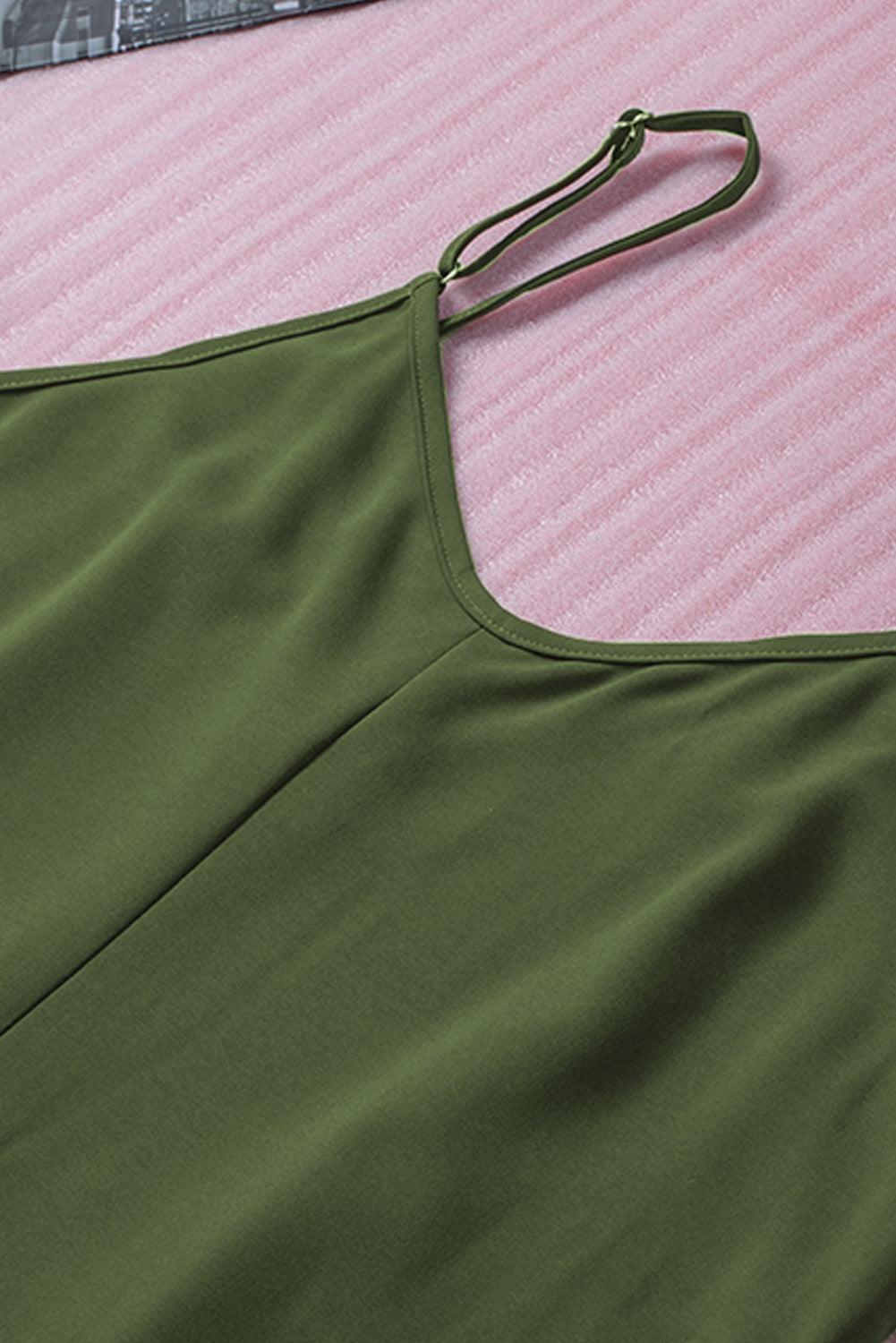 Green Buttoned Slip Dress - LA Grand