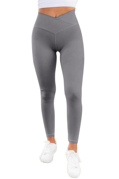 Black Arch Waist Sports Yoga Leggings - LA Grand