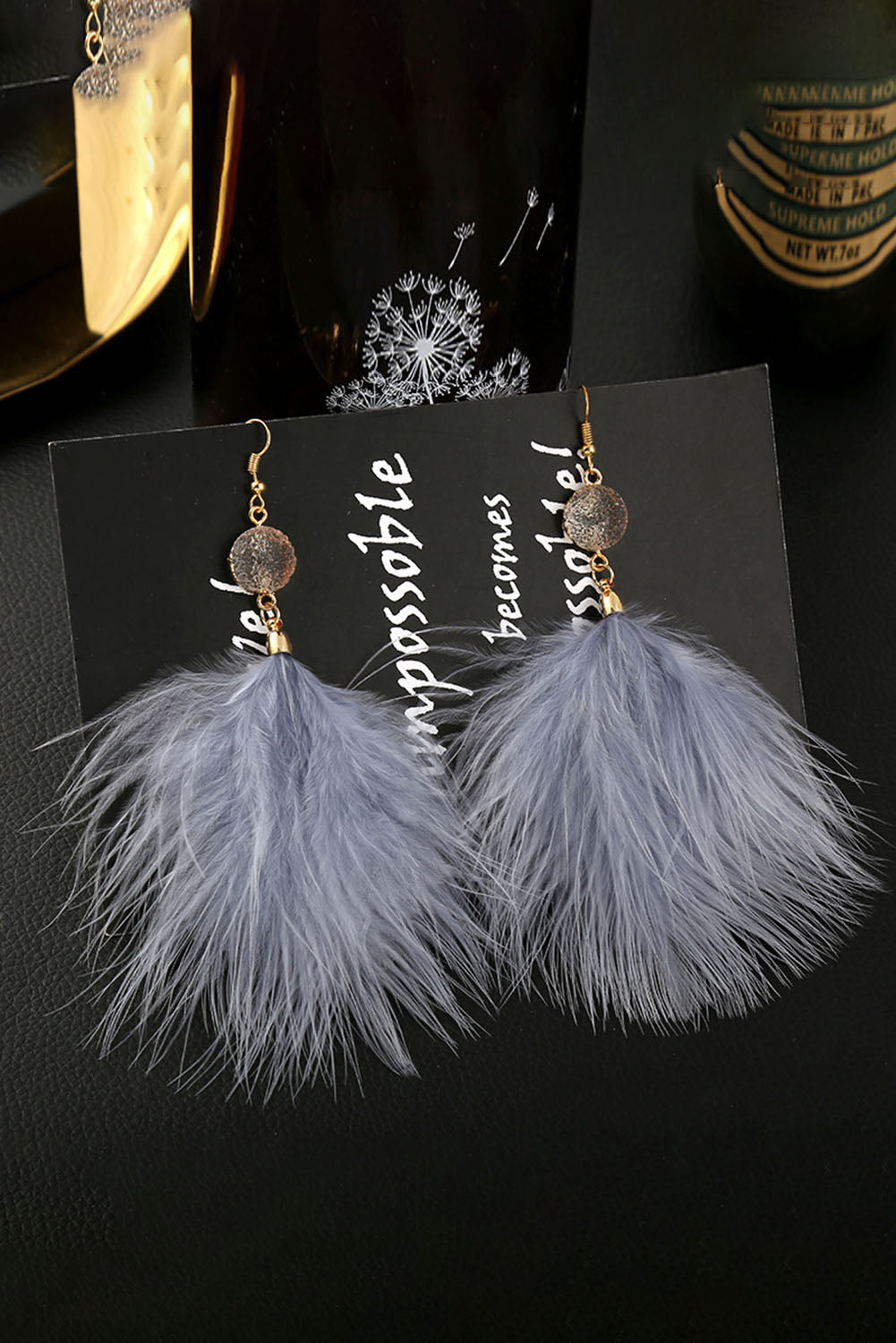 White Elegant Feather Earrings - LA Grand