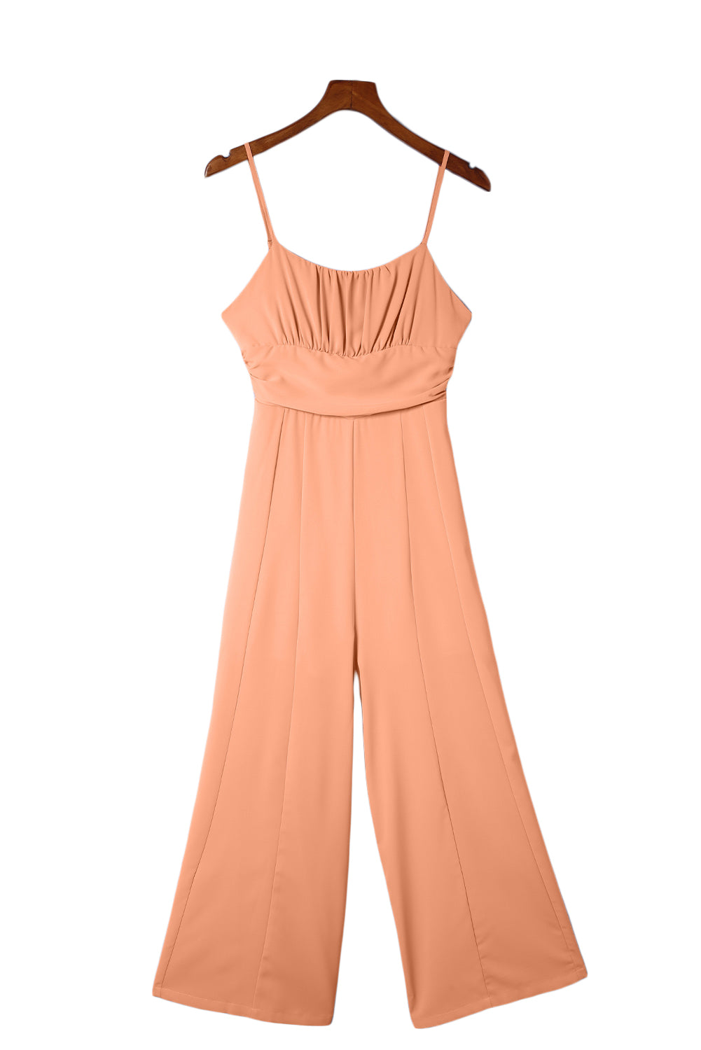 Green Spaghetti Straps Backless Knot Wide-Leg Jumpsuit - LA Grand