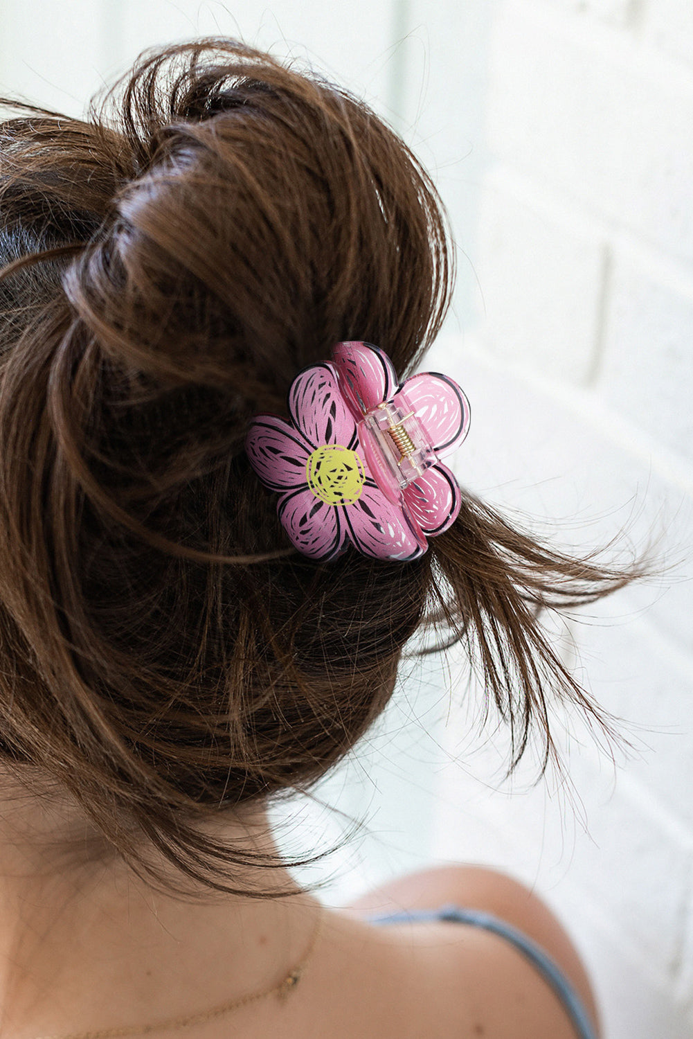 Pink Flower Shape Claw Hairpin - LA Grand