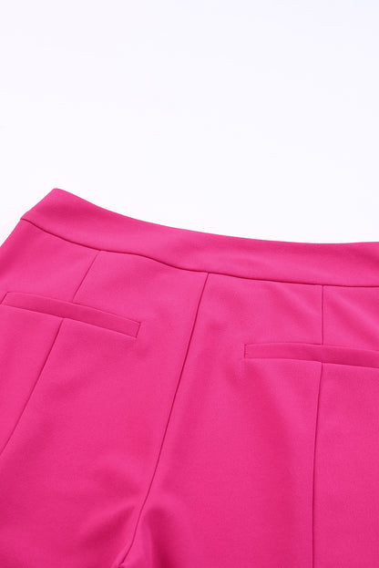 Rose Split Hem High Waist Pants - LA Grand