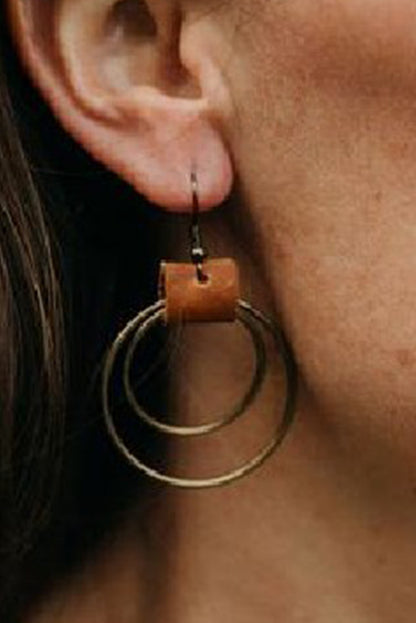 Gold Vintage Hoop Hook Earrings - LA Grand