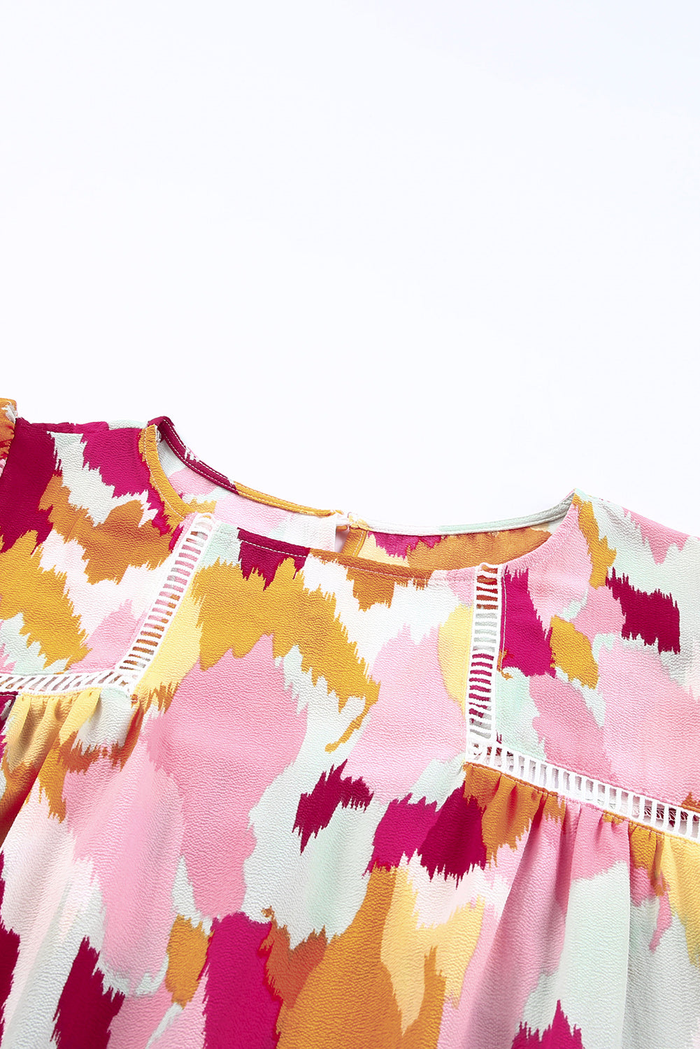 Multicolor Abstract Printed Long Sleeve Blouse - LA Grand