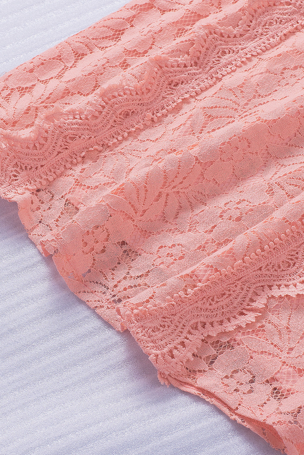 Pink Lace V Neck Tank Top - LA Grand