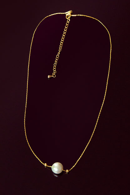 Gold Pearl Pendant Necklace - LA Grand