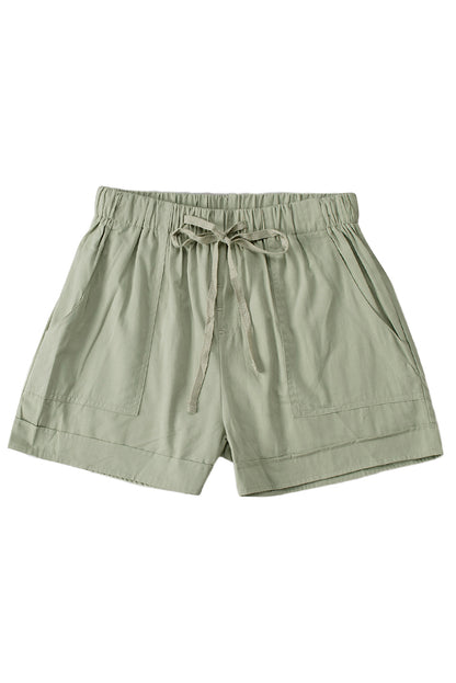 Orange Strive Pocketed Tencel Shorts - LA Grand