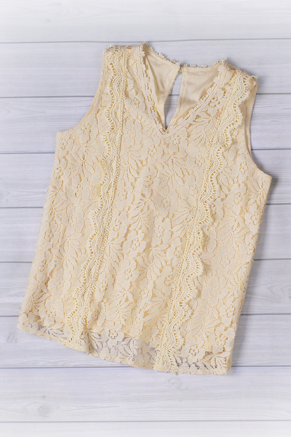 Pink Lace V Neck Tank Top - LA Grand