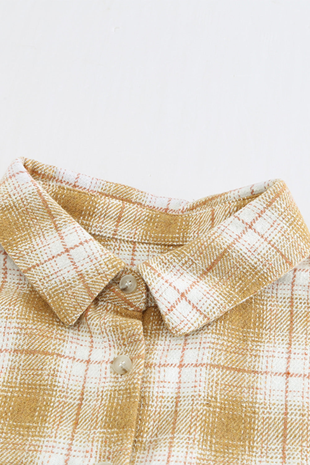 Buttoned Turn Down Collar Plaid Shirt - LA Grand