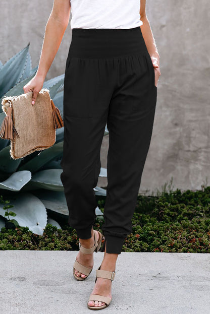 Blue Pocketed Casual Joggers - LA Grand